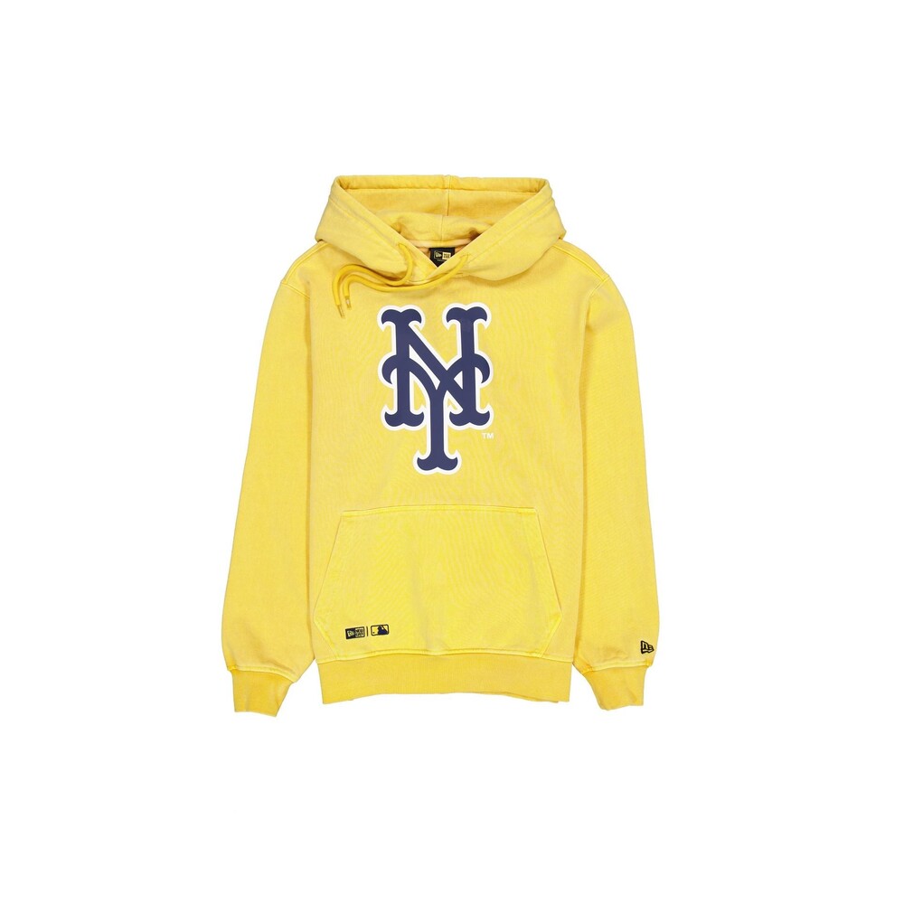 New Era New York Mets Pigment Logo Spicy Mustard Hoodie - Size M